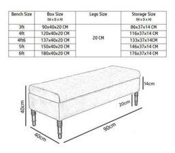 Safar Plain 90Cm Ottoman Storage Bench - Plush Velvet Shoe Bench - Duck Egg Upholstery Footstool With Storage - thumbnail 3