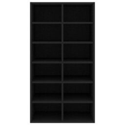 Berkfield Shoe Rack Black 54X34X100.5 Cm Engineered Wood - thumbnail 4