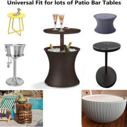 Waterproof Cover For Small Round Table, Patio Ice Bucket Cover, Black (52 X 58 Cm) - thumbnail 4