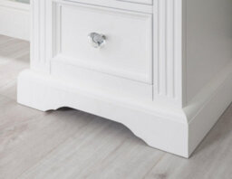 Statement Furniture Gainsborough White Tallboy With Crystal Handles - thumbnail 4