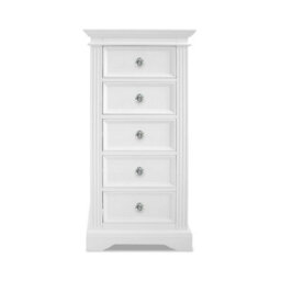 Statement Furniture Gainsborough White Tallboy With Crystal Handles - thumbnail 7