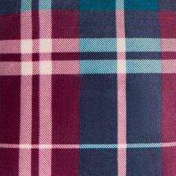 OHS 2 Pack Winsford Check Decorative Square Cushion Covers, Burgundy - thumbnail 4
