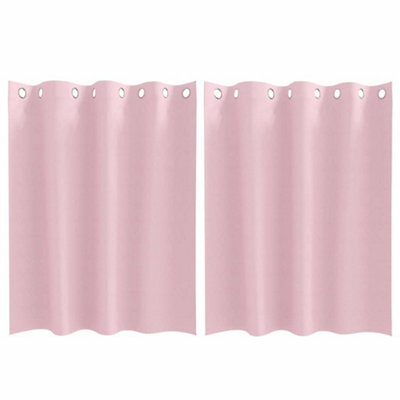 Berkfield Modern Curtains With Curtains 2 Pcs Baby Pink 140 X 140 Cm Polyester - image 1