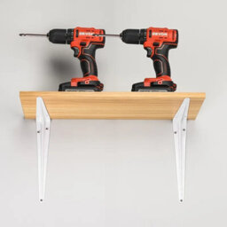 Neptune White Metal Steel Shelf Wall Brackets 250mm X 300mm - 16 Pack - thumbnail 5