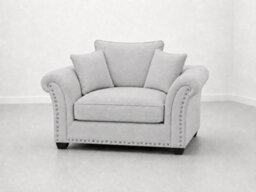 Harrison Plush Velvet Sofa - Elegant Modern Sofa Collection - Silver 1 Seater