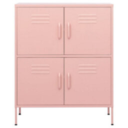 Berkfield Storage Cabinet Pink 80X35X101.5 Cm Steel - thumbnail 3