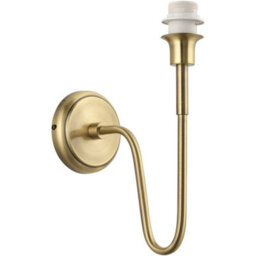Loops Indoor Antique Brass Plate Wall Light - Dimmable 10W Led E27 - thumbnail 1