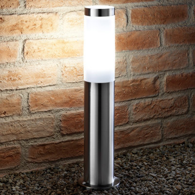 Auraglow Ip44 Stainless Steel Post Light - Cool White - Rushmoor - image 1