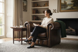 Chesterfield Low Back Club Armchair Antique Gold Real Leather In Classic Style - thumbnail 2