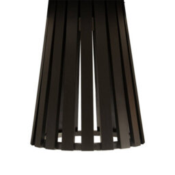 Sweeek - Round Dining Table Rubberwood And Oak Veneer, Seats 4 Black 110X110X73 Cm - Angèle - thumbnail 4