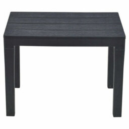 Large Summer Weather Proof Plastic Black Garden Table Bench - thumbnail 2