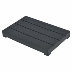 Large Summer Weather Proof Plastic Black Garden Table Bench - thumbnail 7