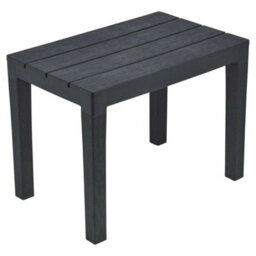 Large Summer Weather Proof Plastic Black Garden Table Bench - thumbnail 4