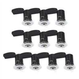 First Choice Lighting Set Of 10 - Chrome Ip65 Bathroom Recessed Fire Rated Downlights - thumbnail 1