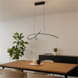 Loops Stylish Modern Black Led Pendant Light For Indoor Spaces - Perfect Ceiling Fixture - thumbnail 1