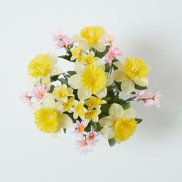 Homescapes Set Of 2 Daisy & Daffodil Artificial Flowers In Grave Pot - thumbnail 5