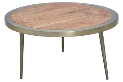 Orsina Almora Acacia Wood Round Coffee Table - image 1