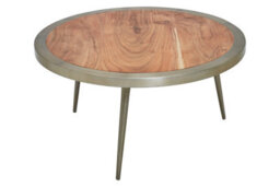 Orsina Almora Acacia Wood Round Coffee Table - thumbnail 3
