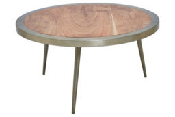 Orsina Almora Acacia Wood Round Coffee Table - thumbnail 2