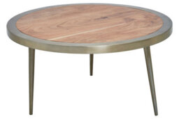 Orsina Almora Acacia Wood Round Coffee Table - thumbnail 1