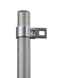 Kookaburra 5M Silver Galvanised Steel Tall Round Shade Sail Garden Patio Fixing Pole With Bracket Clamp