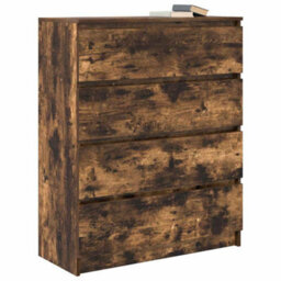 Berkfield Sideboard Smoked Oak 80X35X99 Cm Engineered Wood - thumbnail 4