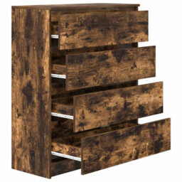 Berkfield Sideboard Smoked Oak 80X35X99 Cm Engineered Wood - thumbnail 5