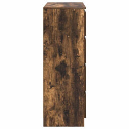 Berkfield Sideboard Smoked Oak 80X35X99 Cm Engineered Wood - thumbnail 7