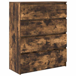 Berkfield Sideboard Smoked Oak 80X35X99 Cm Engineered Wood - thumbnail 2