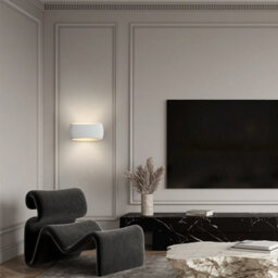 2X Harper Living Wall Lights, Indoor Wall Sconce Lamp With White Oval Ceramic Shade, Plaster Wall Light For Bedroom, Living Room - thumbnail 4
