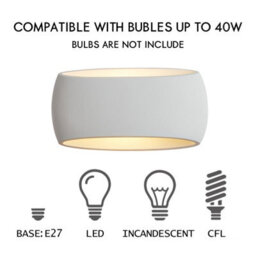 2X Harper Living Wall Lights, Indoor Wall Sconce Lamp With White Oval Ceramic Shade, Plaster Wall Light For Bedroom, Living Room - thumbnail 3