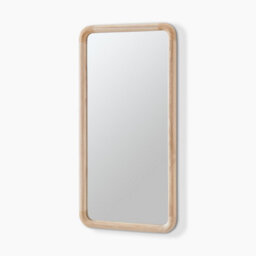 Furniturebox Uk Rowena Oak Wood Small 80X40Cm Rectangle Wall Mirror - thumbnail 4