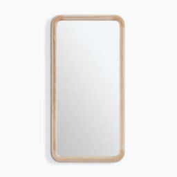 Furniturebox Uk Rowena Oak Wood Small 80X40Cm Rectangle Wall Mirror - thumbnail 3
