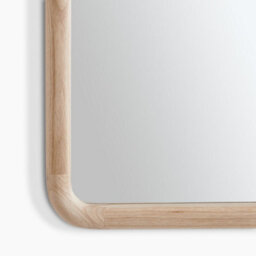 Furniturebox Uk Rowena Oak Wood Small 80X40Cm Rectangle Wall Mirror - thumbnail 6