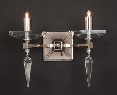 Luminosa Lighting Luminosa Sorrento Optic Glass/spear 2 Arm Chandelier