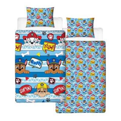 Paw Patrol Peek Boys Reversible Duvet Set Multicoloured (Single) - image 1
