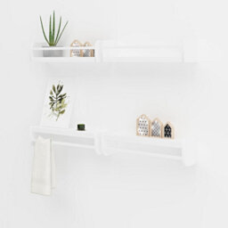 Xample Set Of 4 Wooden Floating Shelves For Wall, Multi-Purpose Wall Mounted Shelf For Bedroom, Bathroom, Kitchen, Living Room & Plants - thumbnail 6