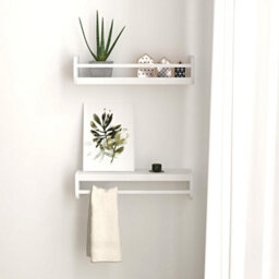 Xample Set Of 4 Wooden Floating Shelves For Wall, Multi-Purpose Wall Mounted Shelf For Bedroom, Bathroom, Kitchen, Living Room & Plants - thumbnail 3