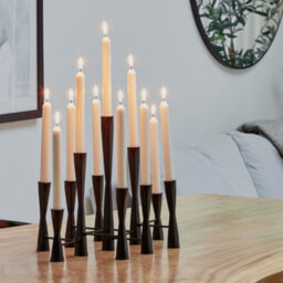 Ivyline Parker 11 Piece Black Candle Centerpiece H42Cm W52Cm - thumbnail 1