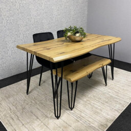 Kosy Koala Modern Dining Table Set With 2 Black Velvet Chairs And Bench Kitchen Dining Room Furniture