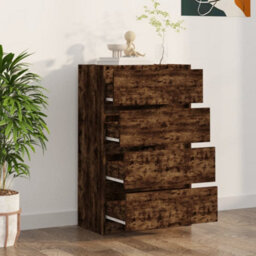 Vidaxl Sideboard Smoked Oak 60X35X98.5 Cm Engineered Wood - thumbnail 3