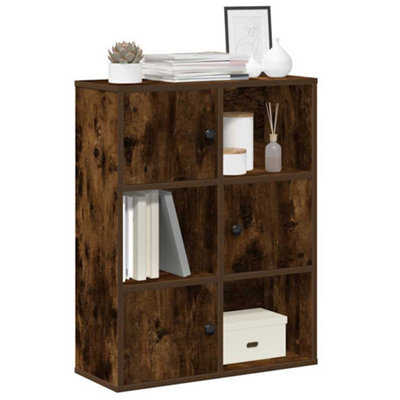 Berkfield Bookcase Smoked Oak 60X24X76.5 Cm Engineered Wood - image 1