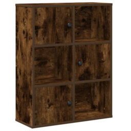 Berkfield Bookcase Smoked Oak 60X24X76.5 Cm Engineered Wood - thumbnail 2