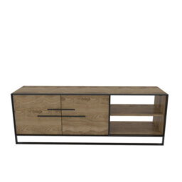 Decorotika Polka Tv Stand Tv Unit For Tvs Up To 72 Inch Black And Oud - thumbnail 5