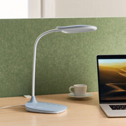 Beliani Blue Office Desk Lamp - Adjustable Arm, Stepless Dimmer, 3 Cct Modes, Touch Control - thumbnail 1