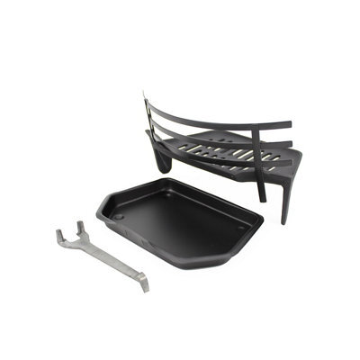 Slemcka Traditional Black Metal Fire Side Starter Set (H)290mm (D)220mm