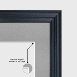 AK Frames 20X14 Black Classic Multi Photo Frame With Silver Mount - Holds 2 Apertures (2X) A4 Photos - thumbnail 7