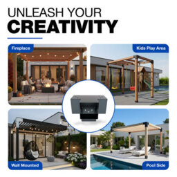 Gezu Impex Heavy Duty Anthracite Grey Post Connector X Shape - Pergola 4 Way Corner Connector - 81 X 81 mm (Pack Of 8) - thumbnail 8