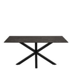 Furniture To Go Heaven Dining Table In Ceramic  Black Top (L) 160Cm Seats Up To 6 - thumbnail 2