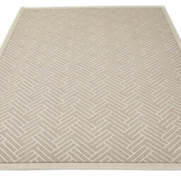 Grey Ivory Easy To Clean Modern Chequered Geometric Dining Room Bedroom And Living Room Rug-160Cm X 230Cm - thumbnail 8